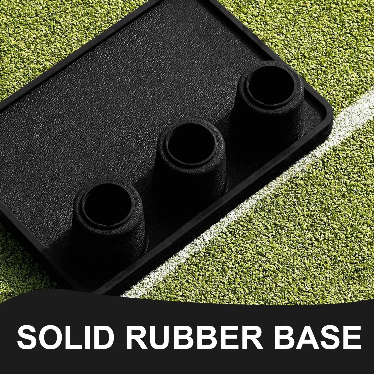 ND Sports Flexi Cricket Stumps - Rubber Base Cricket Wickets | Cricket Set | Junior & Senior Stumps | Springback Plastic Cricket Stumps Cricket Equipment Red Yellow
