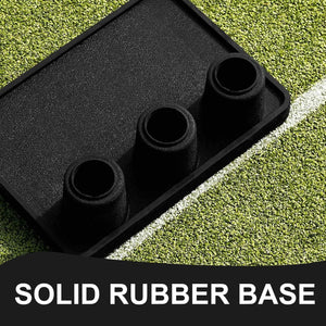 ND Sports Flexi Cricket Stumps - Rubber Base Cricket Wickets | Cricket Set | Junior & Senior Stumps | Springback Plastic Cricket Stumps Cricket Equipment Red Yellow