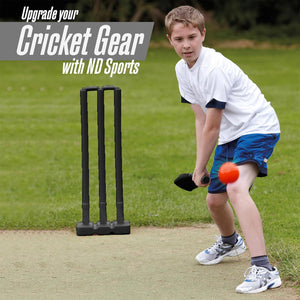ND Sports Cricket Set - Plastic Stumps, Bat & Ball | Lightweight & Durable | Kids & Adults Backyard Cricket Game | Indoor & Outdoor Play | Portable & Fun Sports Kit