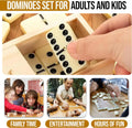 ND Sports Premium Double Six & Nine Dominoes Set – Classic Family Board Game with Durable Domino Tiles & Wooden Storage Box – Fun Learning & Strategy Game for Kids, Adults & Seniors (Dimonoes Set 9)
