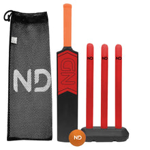 Load image into Gallery viewer, ND Sports Plastic Kids Cricket Set – High Performance &amp; Durable Kwik Cricket Style Set for Training | Lightweight &amp; Portable Boys &amp; Girls Ages 3 to 9 Years