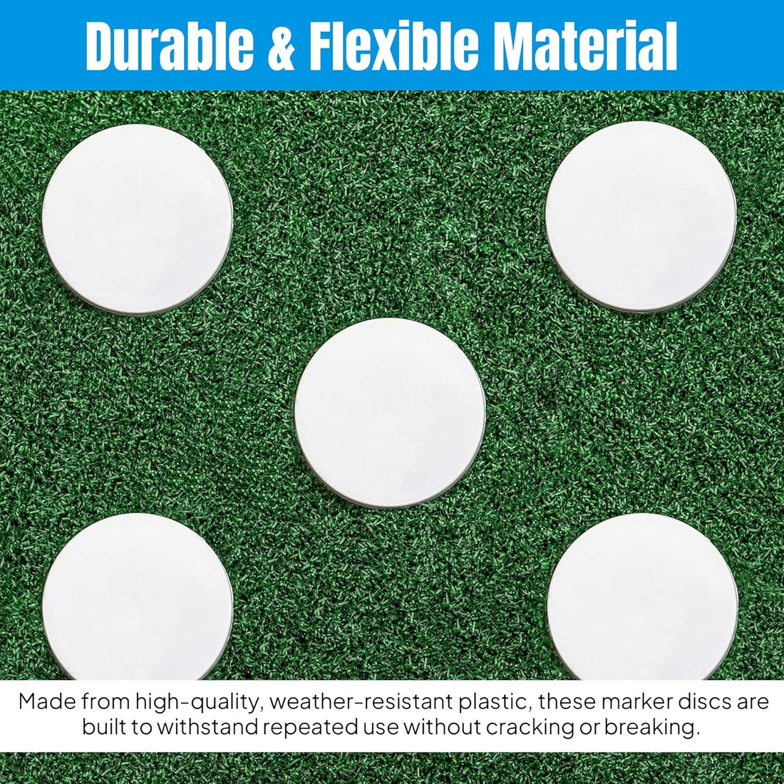 ND Sports Plastic Marker Discs - Pack of 12 or 24 | Inner Fielding Circle Cricket Marker Discs | Flat Round Training Cones for Agility, Sports, Field Drills | Non-Slip Design for Indoor & Outdoor Use