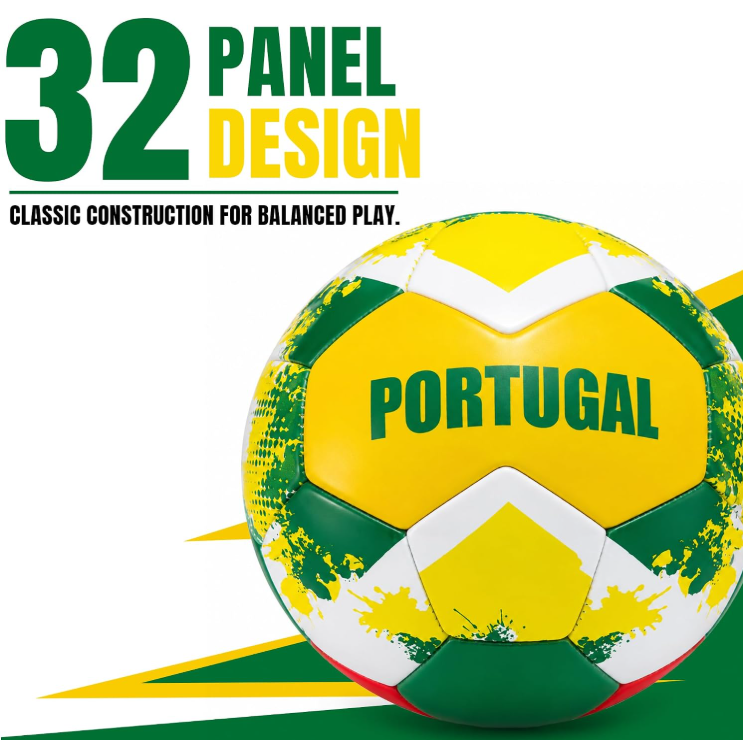 ND Sports Football 32 Panels, Elite Tournament Style Match Ball, Football Gifts for Boys &amp; Adults, Durable Training Soccer Ball for 2026 Season, for Outdoor &amp; Indoor Play