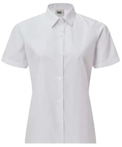 Girls White Blue Short Sleeve School Uniform Blouse 22-48 Chest Buy 1 Get 1 Free UK