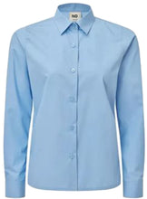 Load image into Gallery viewer, Girls White Blue Long Sleeve Uniform Blouse 22-48 Chest Buy 1 Get 1 Free UK