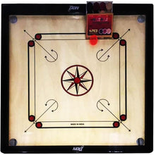 Load image into Gallery viewer, Large Carrom 32 X 32 Board Coins Striker &amp; Powder Set Family Game UK