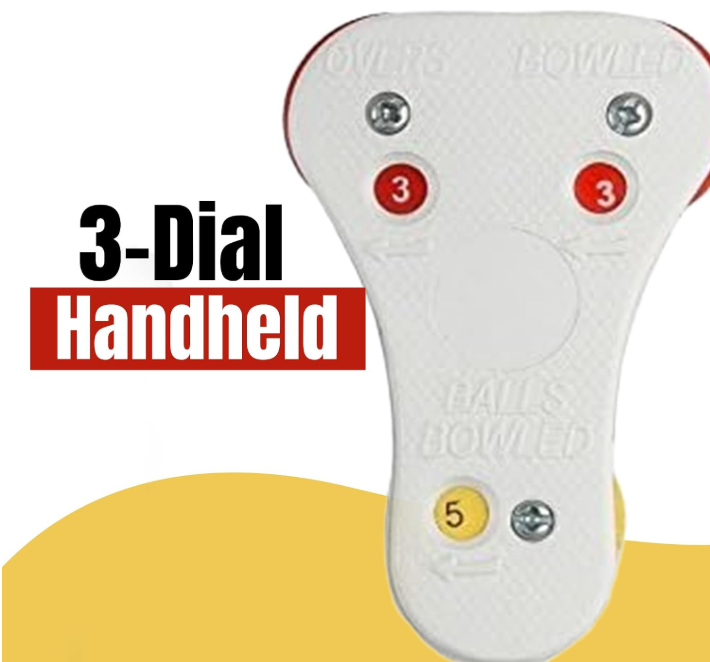 ND Sports Cricket Umpire Counter – 3-Dial Handheld Cricket Ball Counter for Overs, Balls, and Wickets – Durable, Lightweight, and Easy-to-Use