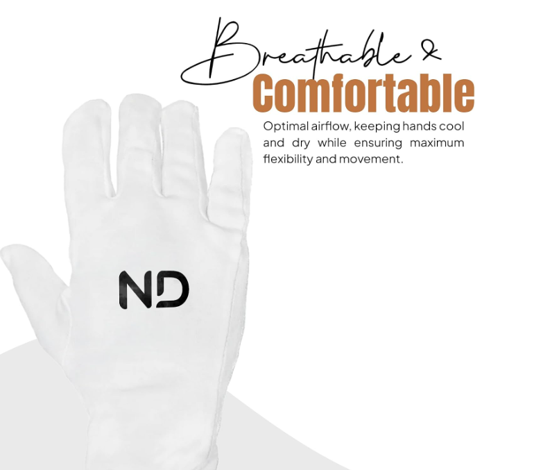 ND Sports Cricket Batting Inners Full Finger - Fingerless– Soft & Breathable Cotton Gloves for Boys, Youths, Ladies & Men