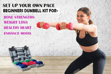 Load image into Gallery viewer, ND Sports Gym Fitness Exercise 12kg Dumbbell Hand Weights Set &amp; Case