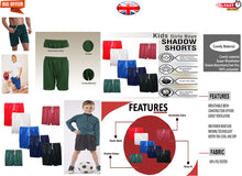 Load image into Gallery viewer, Boys Girls &amp; Adults Shadow Stripe School Sports Football Rugby PE Shorts