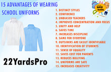 Load image into Gallery viewer, Girls White Blue Short Sleeve School Uniform Blouse 22-48 Chest Buy 1 Get 1 Free UK