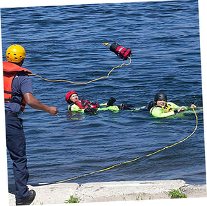 ND Sports 15m Safety Boat Life Line Water Buoyant Throw Rope Bag Red Yellow