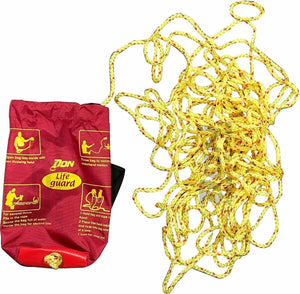 ND Sports 15m Safety Boat Life Line Water Buoyant Throw Rope Bag Red Yellow