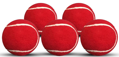 ND Sports Heavy Duty Cricket Tennis Balls (120gm) - Premium Rubber Balls for Cricket Training, Swingball Sets & Outdoor Play
