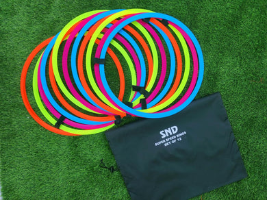 Super Speed Rings Ladder, Set of 12 Pcs Agility Ring Ladder, Football Training Equipment