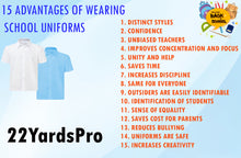 Load image into Gallery viewer, Girls White Blue Long Sleeve Shirt School Uniform Blouse 22 to 48 Chest UK