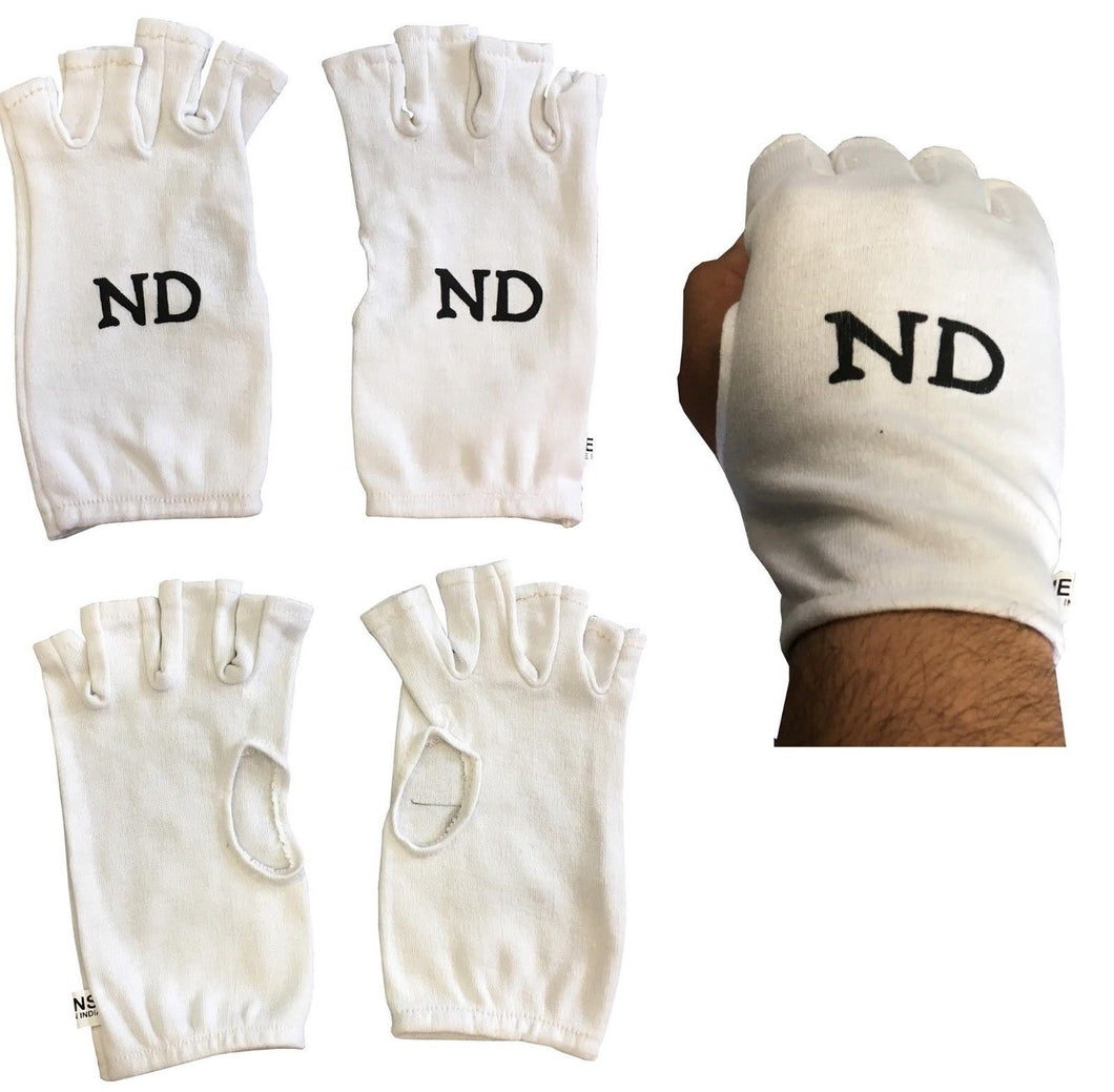 ND Fingerless Cotton Inner Gloves Various Sizes Cricket Inner Gloves Ladies Mens